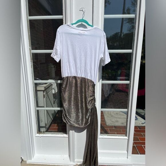 Anthropologie Porridge Metallic Twofer Mini Dress NWT - Picture 9 of 10